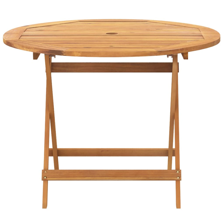 5-delige Tuinset polypropeen en massief hout beige