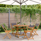 5-Piece Solid Wood and Fabric Dining Set, Colored 90 x 75 cm
