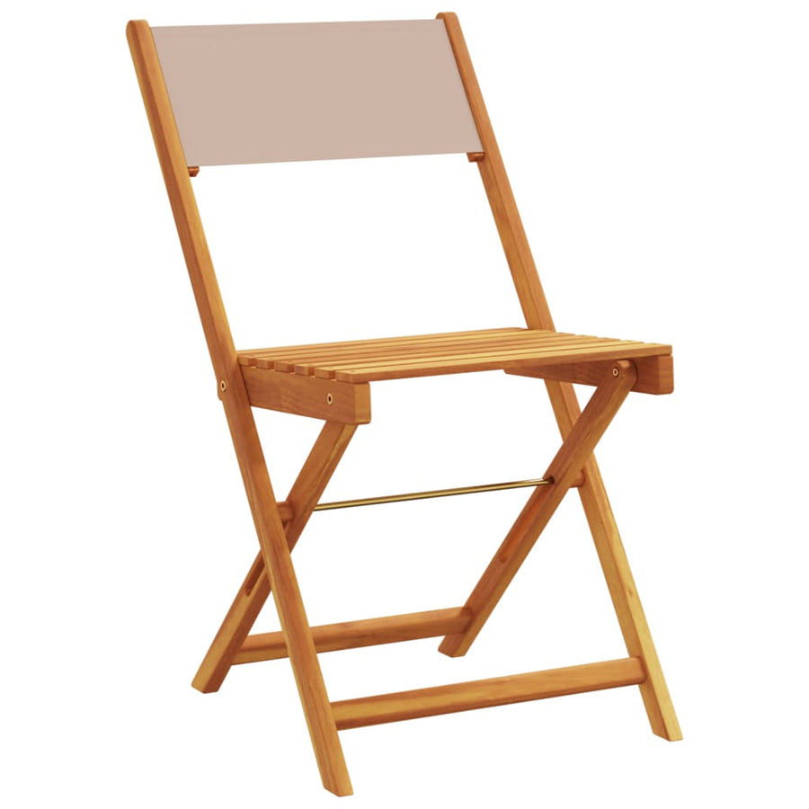 5-Delige Tuinset Massief Hout En Stof 90 x 75 cm