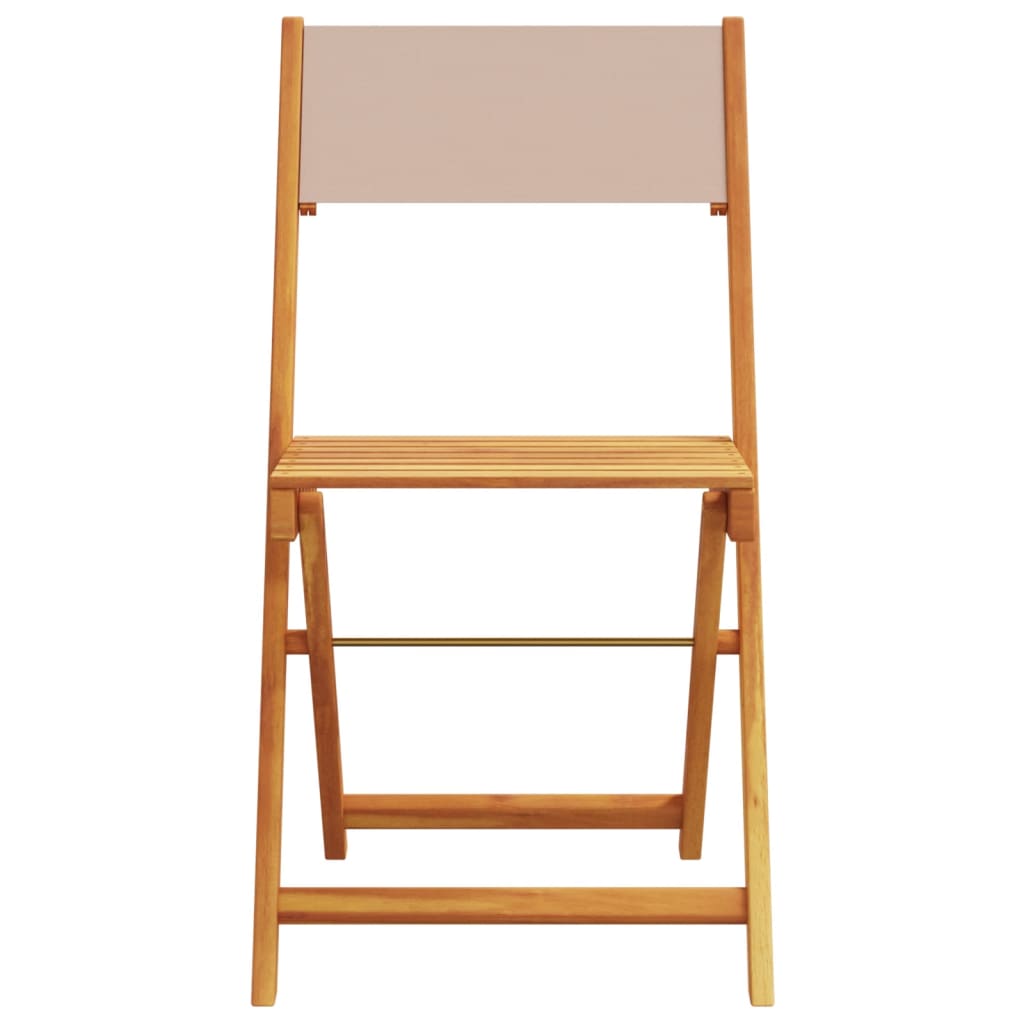 5-Delige Tuinset Massief Hout En Stof 90 x 75 cm