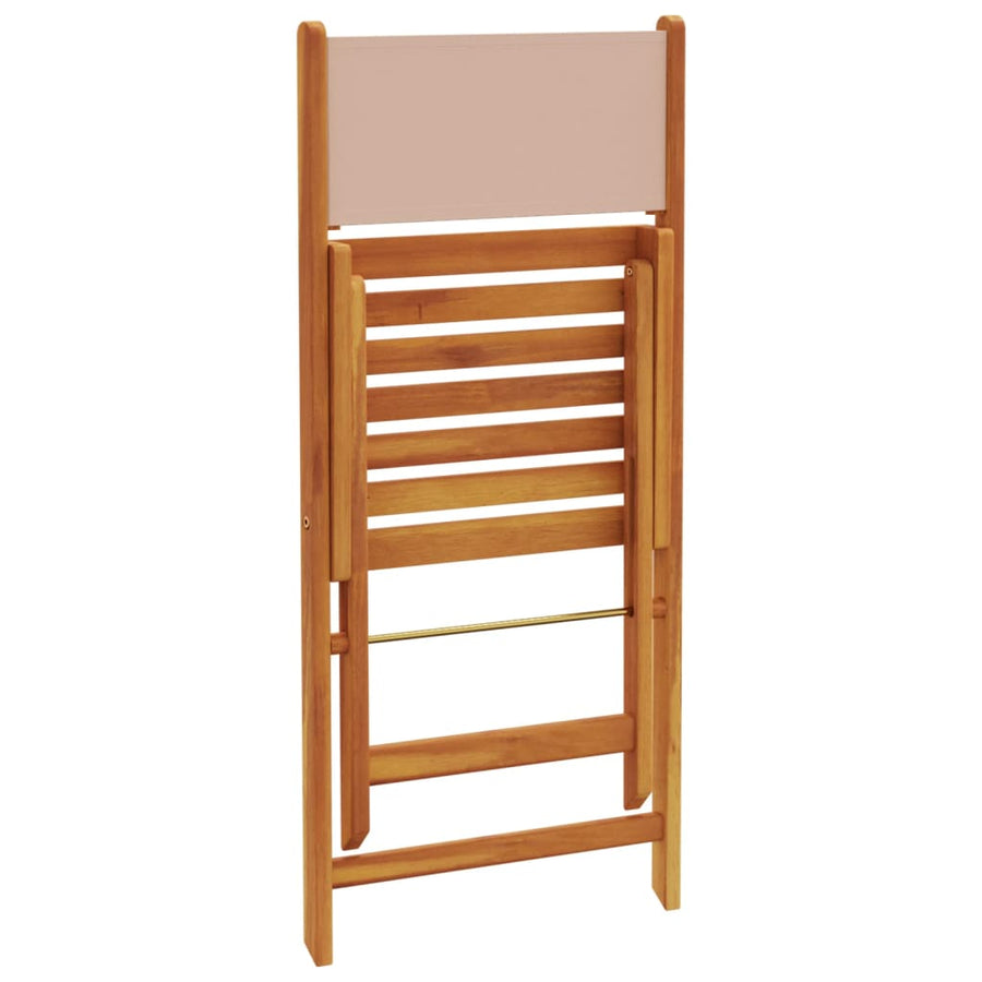 5-Delige Tuinset Massief Hout En Stof 90 x 75 cm