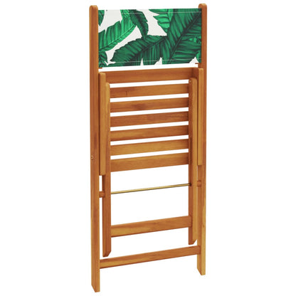 5-Delige Tuinset Stof En Massief Hout 90 x 75 cm