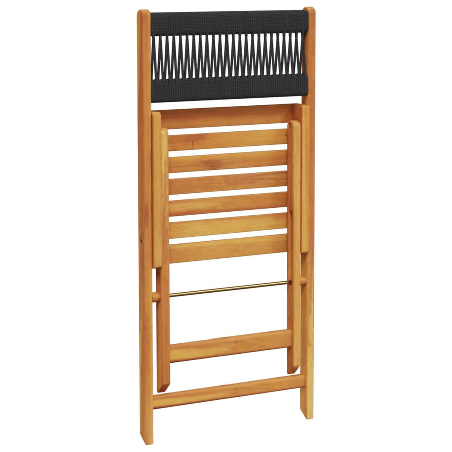 5-Delige Tuinset Polypropeen En Massief Hout 90 x 90 x 75 cm