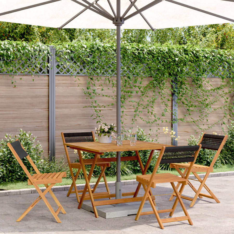 5-Delige Tuinset Polypropeen En Massief Hout 90 x 90 x 75 cm
