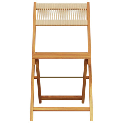 5-Delige Tuinset Polypropeen En Massief Hout 90 x 90 x 75 cm