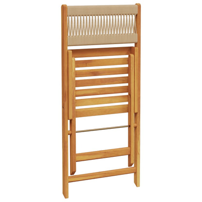 5-Delige Tuinset Polypropeen En Massief Hout 90 x 90 x 75 cm