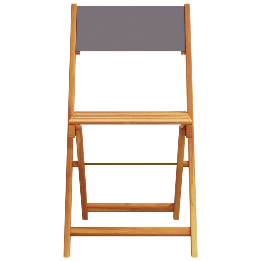 5-Delige Tuinset Massief Hout En Stof Kleurig 90 x 90 x 75 cm