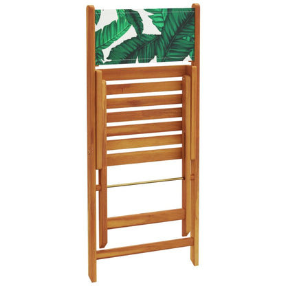 5-Delige Tuinset Stof En Massief Hout 90 x 90 x 75 cm