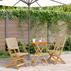 3-delige Bistroset poly rattan en massief hout beige