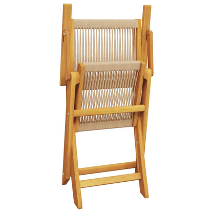 3-Delige Bistroset Polypropeen En Massief Hout 60 x 75 cm