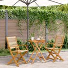 Bistroset 3-delig polypropeen massief hout beige 60x75 cm