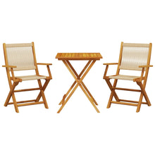 3-Delige Bistroset Polypropeen En Massief Hout 60 x 60 x 75 cm