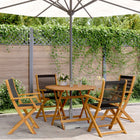 Tuinset 5-delig polypropeen massief hout 90x75 cm
