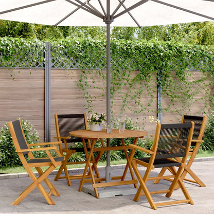 5-Delige Tuinset Polypropeen En Massief Hout 90 x 75 cm