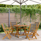 5-Piece Garden Set Polypropylene and Solid Wood 90 x 75 cm