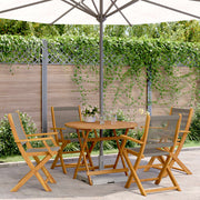 5-Piece Garden Set Polypropylene and Solid Wood 90 x 75 cm