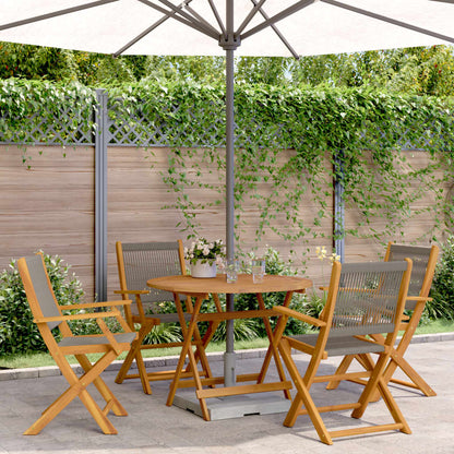 5-Delige Tuinset Polypropeen En Massief Hout 90 x 75 cm