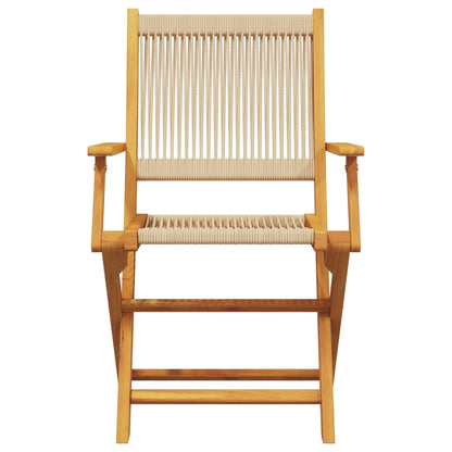 5-Delige Tuinset Polypropeen En Massief Hout 90 x 75 cm