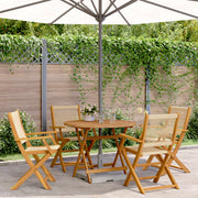 5-Piece Garden Set Polypropylene And Solid Wood 90 x 75 cm