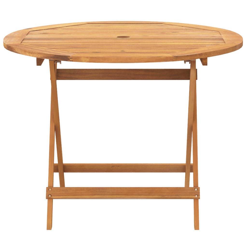 5-Delige Tuinset Massief Hout En Stof Kleurig 90 x 75 cm