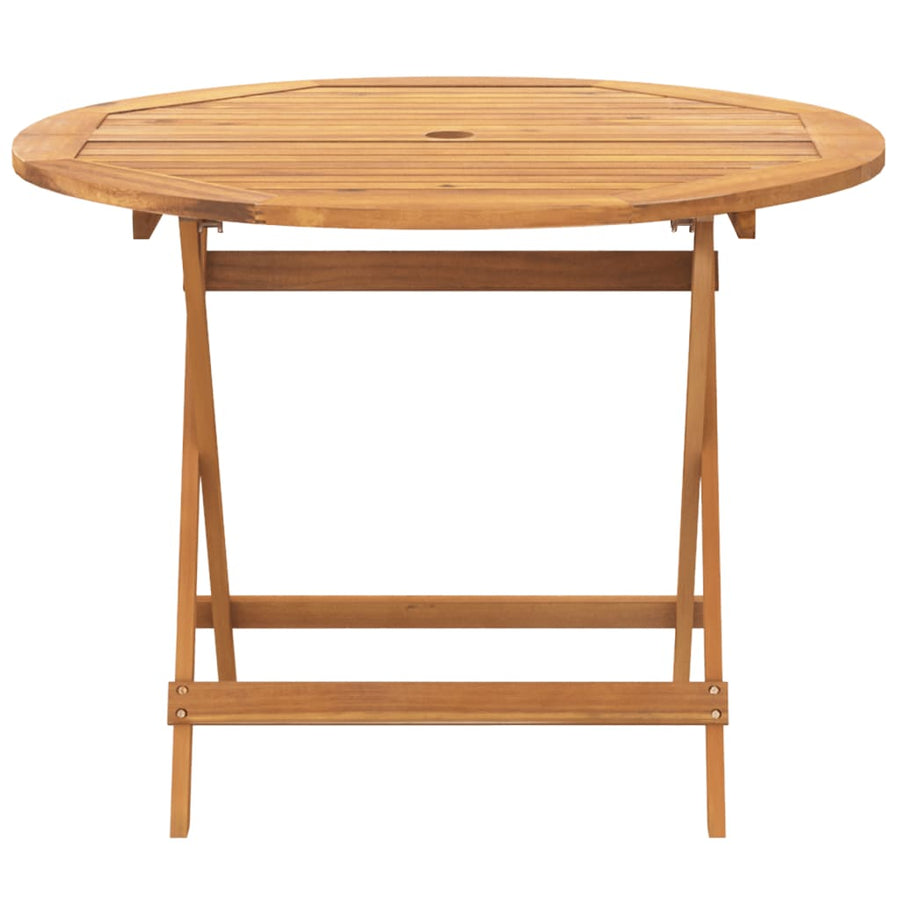 5-Delige Tuinset Massief Hout En Stof Kleurig 90 x 75 cm