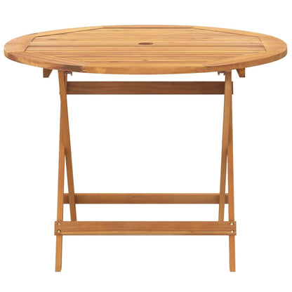 5-Delige Tuinset Massief Hout En Stof 90 x 75 cm