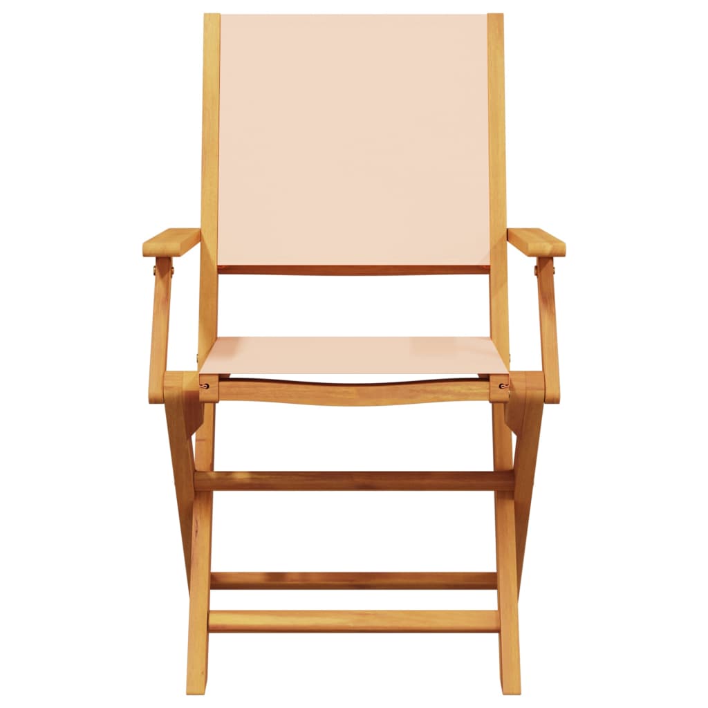 5-Delige Tuinset Massief Hout En Stof 90 x 75 cm
