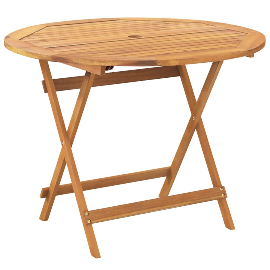 5-Delige Tuinset Stof En Massief Hout 90 x 75 cm