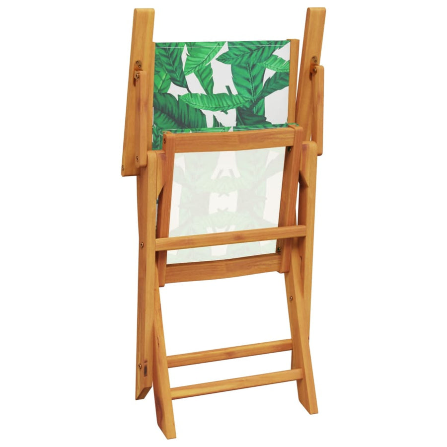 5-Delige Tuinset Stof En Massief Hout 90 x 75 cm
