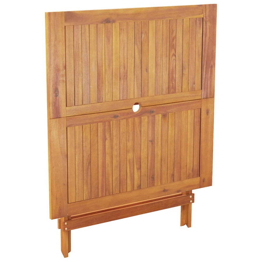 5-Delige Tuinset Poly Rattan En Massief Hout 90 x 90 x 75 cm