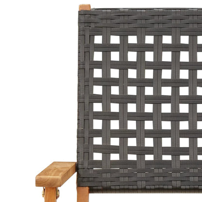 5-Delige Tuinset Poly Rattan En Massief Hout 90 x 90 x 75 cm