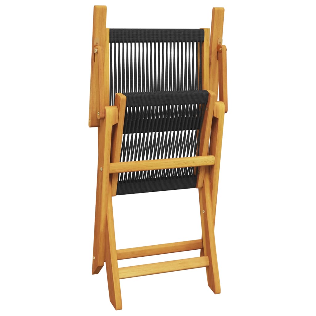 5-Delige Tuinset Polypropeen En Massief Hout 90 x 90 x 75 cm