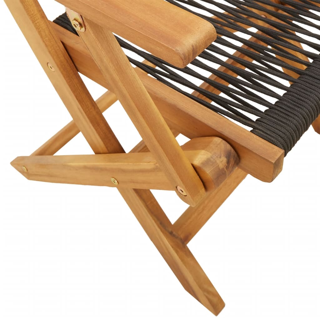 5-Delige Tuinset Polypropeen En Massief Hout 90 x 90 x 75 cm