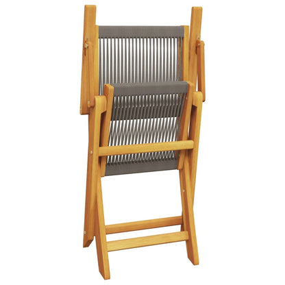 5-Delige Tuinset Polypropeen En Massief Hout 90 x 90 x 75 cm