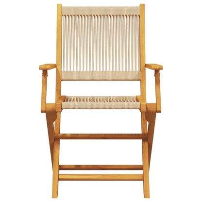 5-Delige Tuinset Polypropeen En Massief Hout Beige