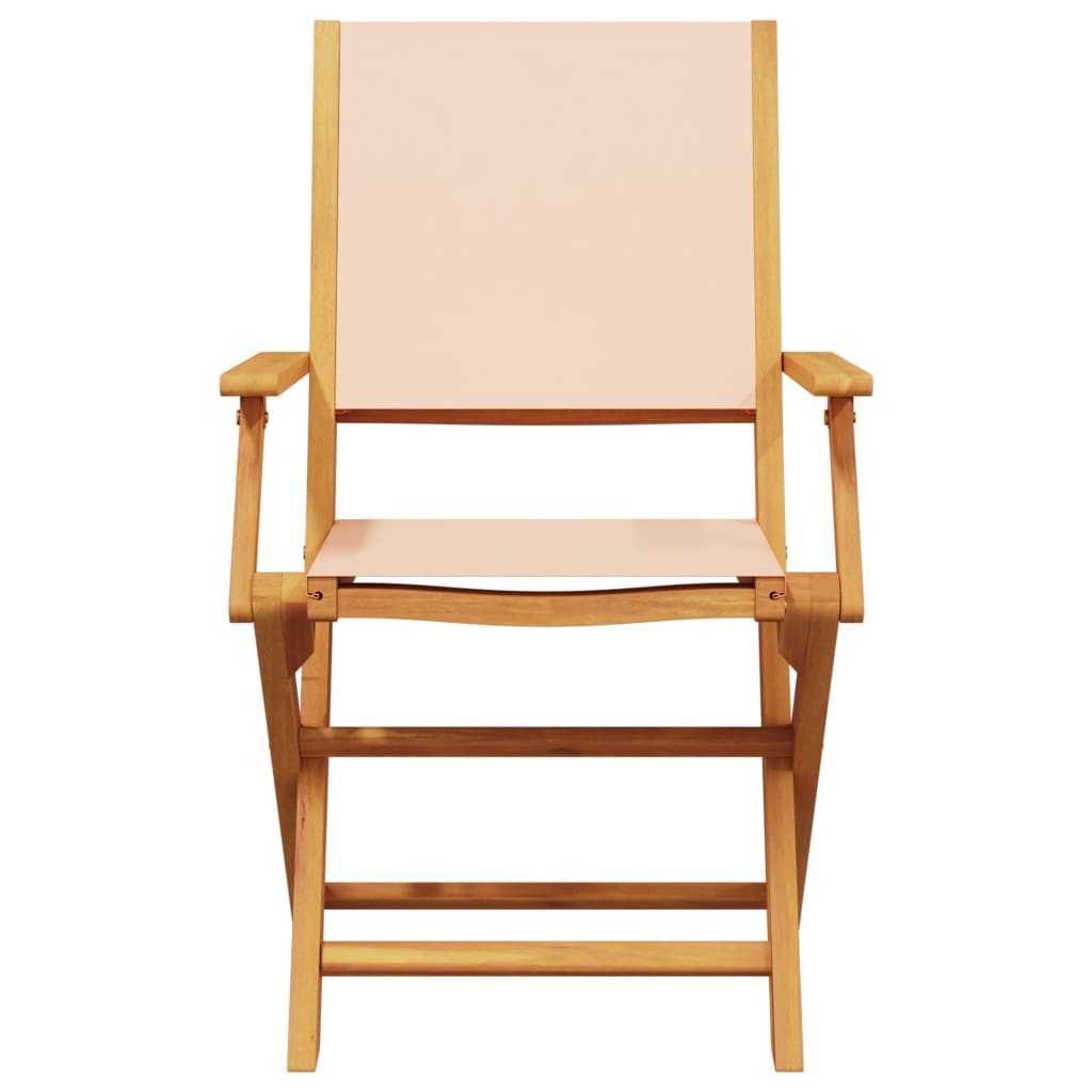 5-Delige Tuinset Massief Hout En Stof 90 x 90 x 75 cm
