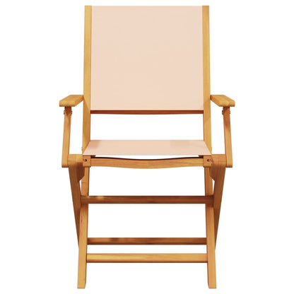 5-Delige Tuinset Massief Hout En Stof 90 x 90 x 75 cm