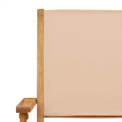 5-Delige Tuinset Massief Hout En Stof 90 x 90 x 75 cm