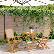 Bistroset 3-delig massief acaciahout beige