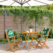 Bistroset massief acaciahout groen 70x75 cm