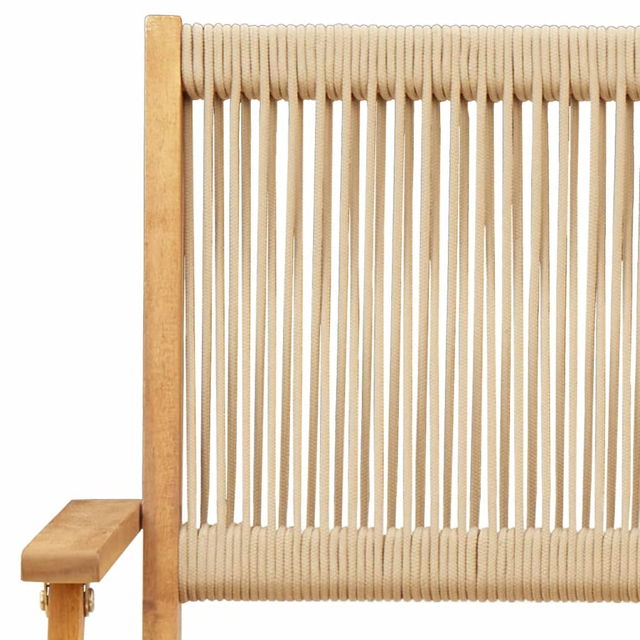 3-Delige Bistroset Polypropeen En Massief Hout 70 x 70 x 75 cm