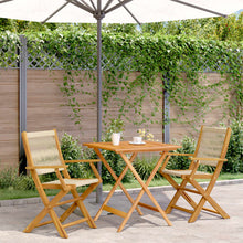 3-Delige Bistroset Polypropeen En Massief Hout 70 x 70 x 75 cm