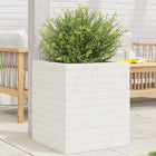 Planter 40x40x46 cm solid pine white
