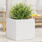Planter 50x50x46 cm solid pine white