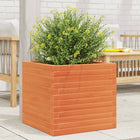 Planter box 50x50x46 cm solid pine wash brown