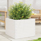 Planter 60x60x46 cm solid pine white