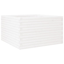 Plantenbak 80x80x46 cm massief grenenhout wit