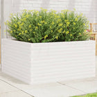 Planter 90x90x46 cm solid pine white
