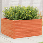Planter 90x90x46 cm solid pine wax brown