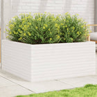 Planter 100x100x46 cm solid pine white